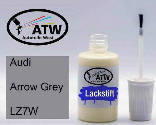 Audi, Arrow Grey, LZ7W: 20ml Lackstift, von ATW Autoteile West.